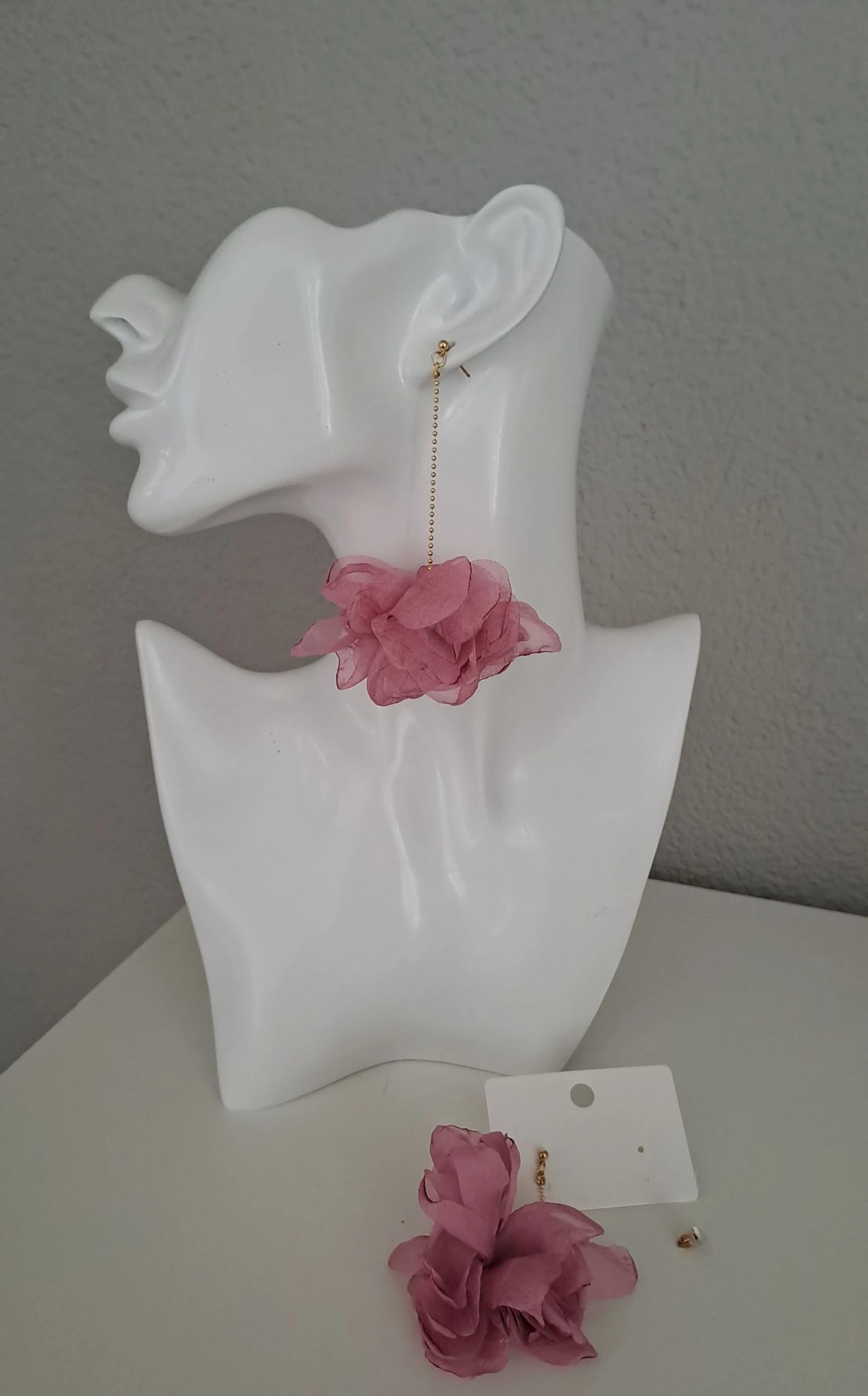 Pingentes de chiffon rosa antigo – photo 2